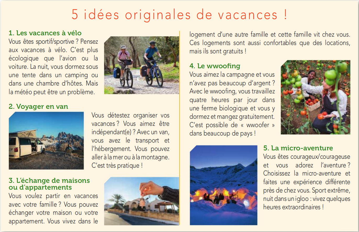 5 idées originales de vacances